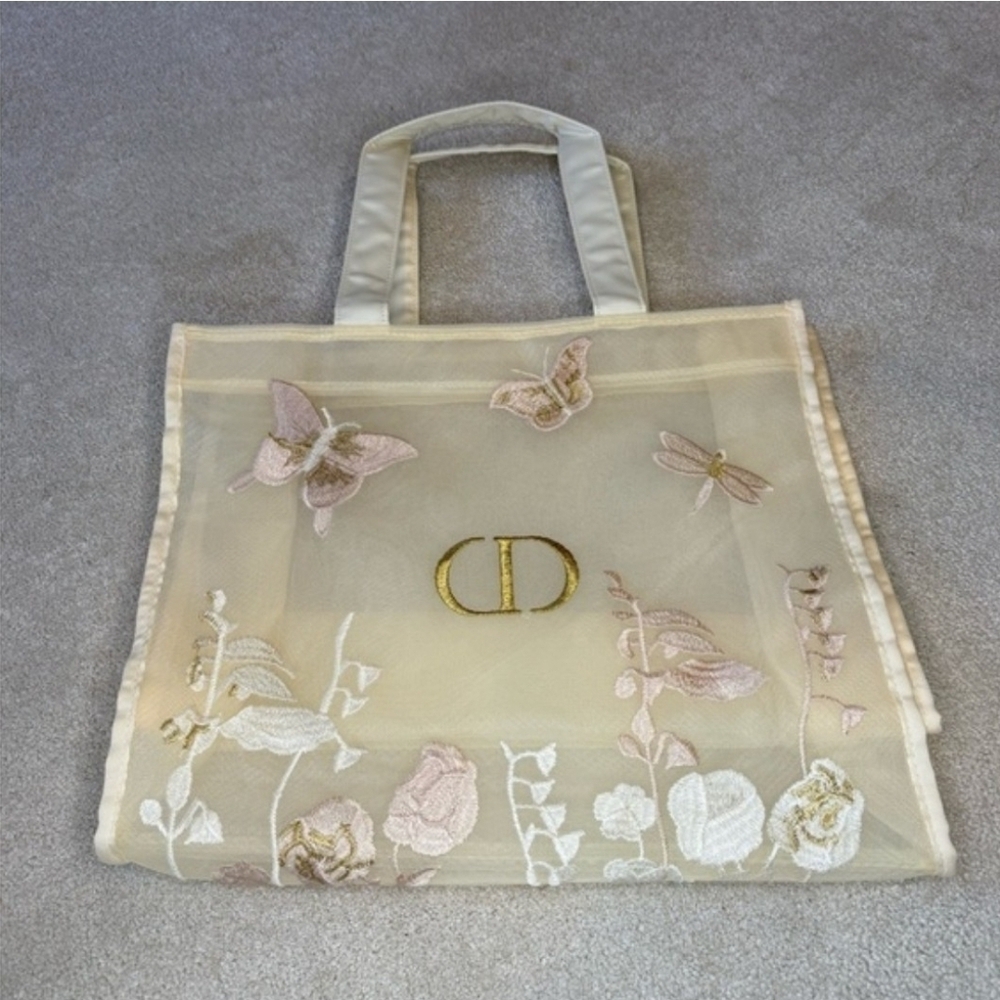Dior GWP Cream Embroidered Tote Bag NIB - Picture 3 of 6